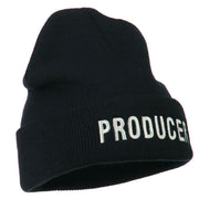 Producer Embroidered Long Beanie