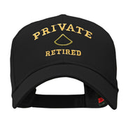 Private Retired Embroidered Solid Cotton Twill Low Profile Strap Cap