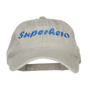 Grandpa Superhero Embroidered Washed Cap