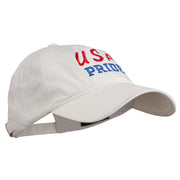 USA Pride Embroidered Washed Cap