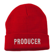 Producer Embroidered Long Beanie