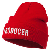 Producer Embroidered Long Beanie