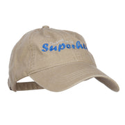 Grandpa Superhero Embroidered Washed Cap