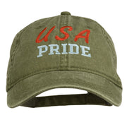 USA Pride Embroidered Washed Cap