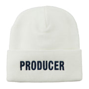 Producer Embroidered Long Beanie