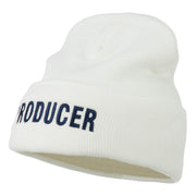 Producer Embroidered Long Beanie