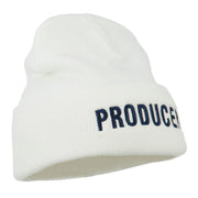 Producer Embroidered Long Beanie