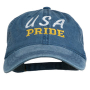 USA Pride Embroidered Washed Cap