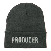 Producer Embroidered Long Beanie