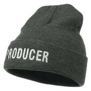 Producer Embroidered Long Beanie