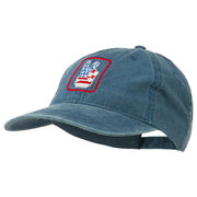 USA Peace Hand Embroidered Washed Cap