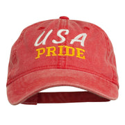 USA Pride Embroidered Washed Cap