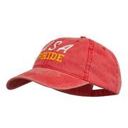 USA Pride Embroidered Washed Cap