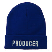 Producer Embroidered Long Beanie