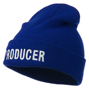 Producer Embroidered Long Beanie