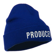 Producer Embroidered Long Beanie