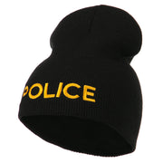 Police Embroidered Short Beanie