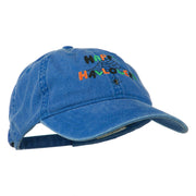 Happy Halloween Spider Webs Embroidered Washed Dyed Cap