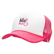 Bite Me Embroidered Foam Panel Mesh Snapback Cap