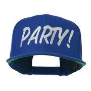 Flat Bill Party Embroidered Cap