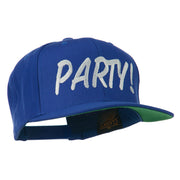 Flat Bill Party Embroidered Cap