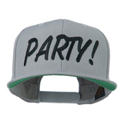 Flat Bill Party Embroidered Cap