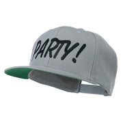 Flat Bill Party Embroidered Cap