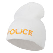 Police Embroidered Short Beanie