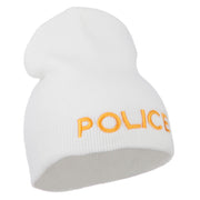 Police Embroidered Short Beanie