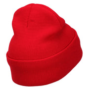 Penguin with Red Hat Embroidered Long Beanie