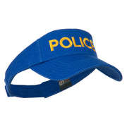 Police Embroidered Superior Garment Washed Visor