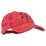 Happy Halloween Spider Webs Embroidered Washed Dyed Cap