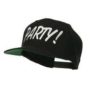 Flat Bill Party Embroidered Cap