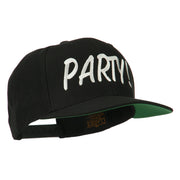 Flat Bill Party Embroidered Cap