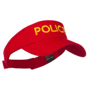 Police Embroidered Superior Garment Washed Visor