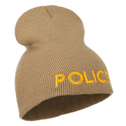 Police Embroidered Short Beanie