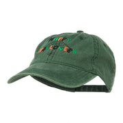 Happy Halloween Spider Webs Embroidered Washed Dyed Cap