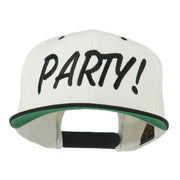 Flat Bill Party Embroidered Cap