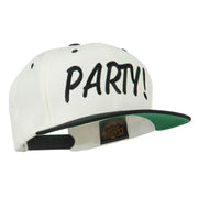 Flat Bill Party Embroidered Cap