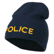 Police Embroidered Short Beanie