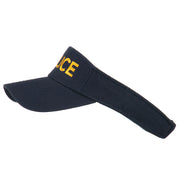 Police Embroidered Superior Garment Washed Visor