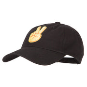 Peace Emoji Patched Unstructured Washed Cap