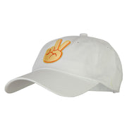 Peace Emoji Patched Unstructured Washed Cap