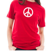 Peace Circle Sign Graphic Design Short Sleeve Cotton Jersey T-Shirt