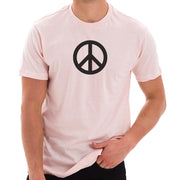 Peace Circle Sign Graphic Design Short Sleeve Cotton Jersey T-Shirt