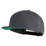 5 Panel Flat Bill Twill Snapback Solid Cap