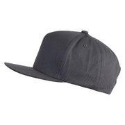 5 Panel Flat Bill Twill Snapback Solid Cap