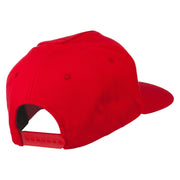 5 Panel Flat Bill Twill Snapback Solid Cap