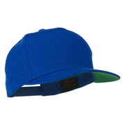 5 Panel Flat Bill Twill Snapback Solid Cap