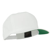 5 Panel Flat Bill Twill Snapback Solid Cap